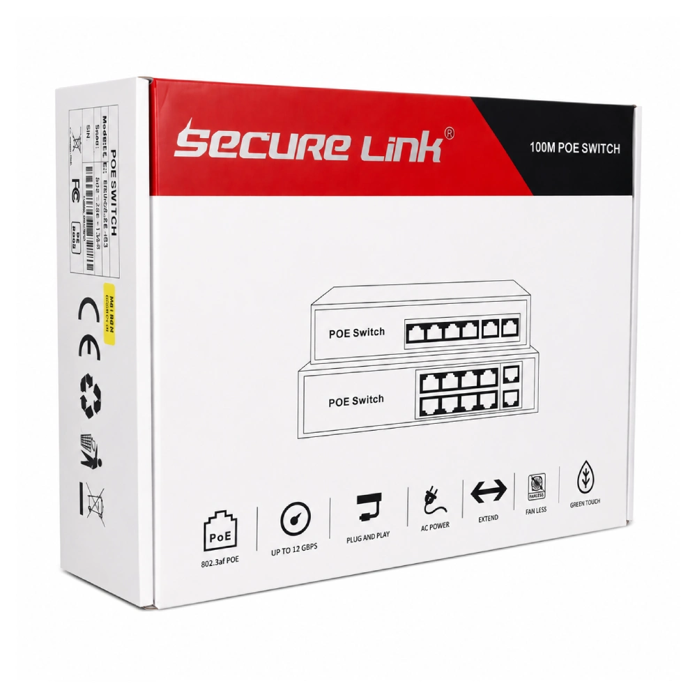 Securelink Poe Switch 8 Port (8 GE + 2 GE + 1 SFP Port) view 2